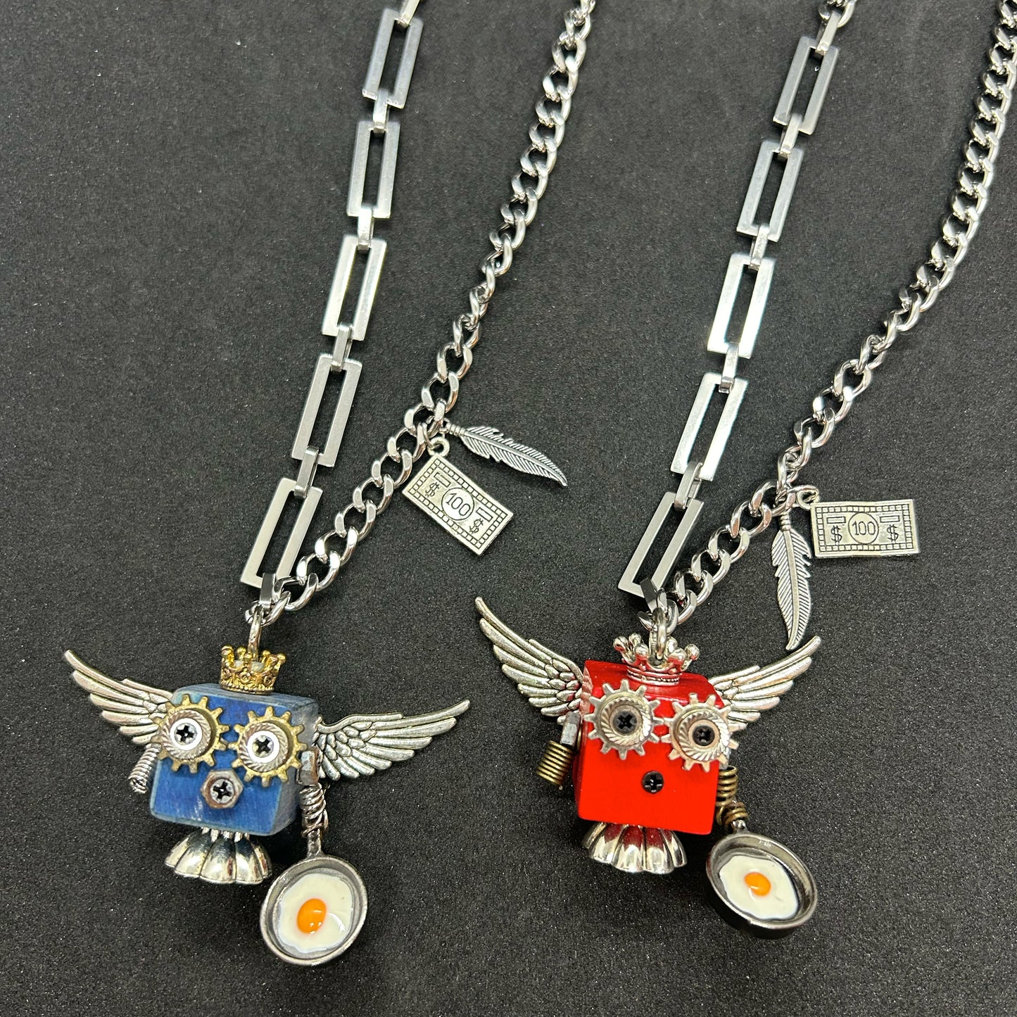 Owl Pendant Trendy Necklaces, Stainless Steel, Handmade Gift for Friends